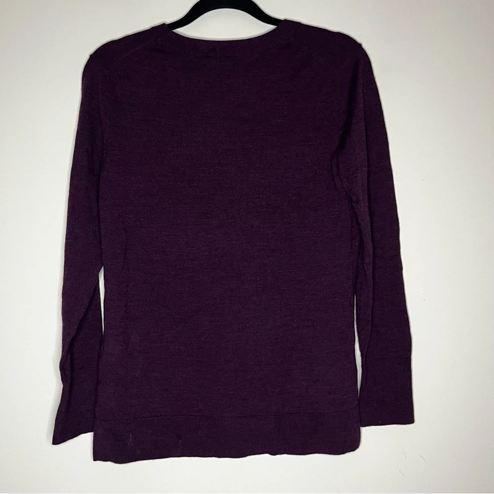 BANANA REPUBLIC Purple Extra Fine Merino Fall Winter Lagenlook Sweater